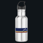 Bouteille D'eau Station de ski paradisiaque<br><div class="desc">Situé à la frontière entre la Californie et le Nevada, dans le sud du lac Tahoe, dans la chaîne de montagnes de la Sierra Nevada, Heavenly est l'une des plus grandes stations de ski et de snowboard d'Amérique. Ce grand design vintage a un look rétro.</div>