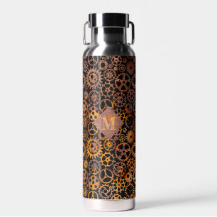 Bouteille D'eau Steampunk Coloré Rousty Gears Custom Monogramme