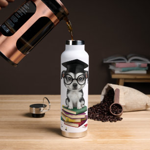 Bouteille D'eau Sticker pour chien Smart Graduation - Coupe mignon
