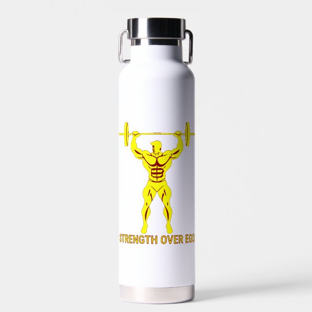 Bouteille D'eau Strength Over Ego - Bodybuilding and Powerlifting (Avant)
