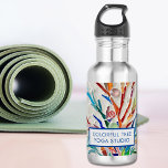 Bouteille D'eau Studio De Yoga Coloré Tree<br><div class="desc">Cette jolie bouteille d'eau est décorative et pratique ainsi qu'un moyen de promouvoir votre entreprise. Il présente une copie d'une de mes mosaïques originales. Customisez-le avec votre nom ou celui de votre studio,  magasin ou entreprise. Design original de la mosaïque © Michele Davies</div>