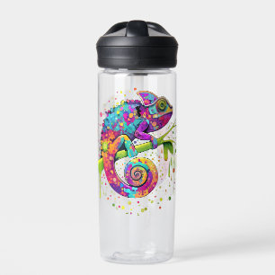 Bouteille D'eau Style d'aquarelle des teintures Chameleon