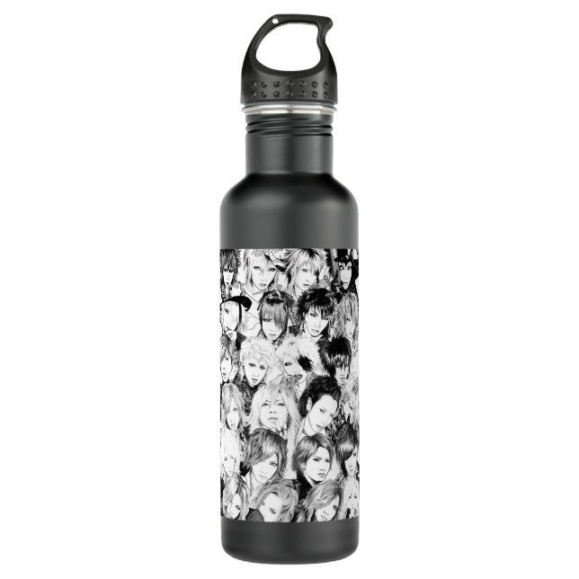 Bouteille D'eau Style de maquillage d'horreur actif  (Devant)