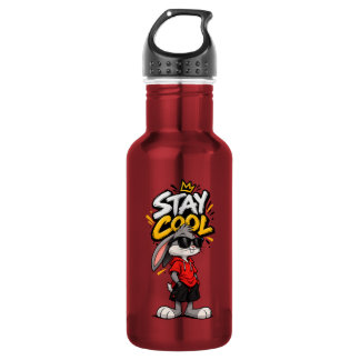 Bouteille D'eau Style de rue lapin graphique Restez cool – Urba dr