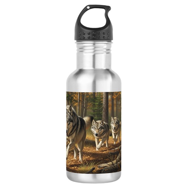Bouteille d'eau style Loup 1 (Devant)