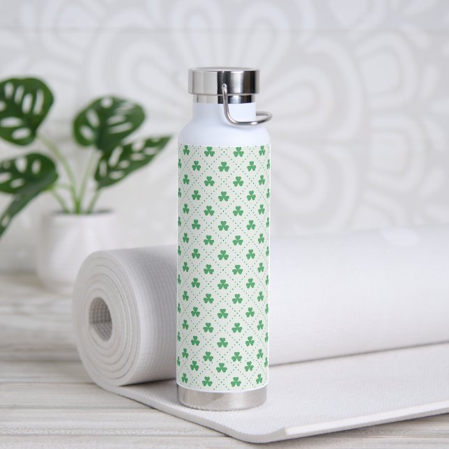 Bouteille d'eau stylé Motif de trèfle pour chaque  (Yoga (pivoté))