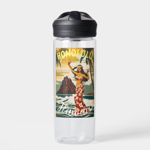 Bouteille D'eau Style vintage Hawaiian Travel Honolulu Mid-Pacific