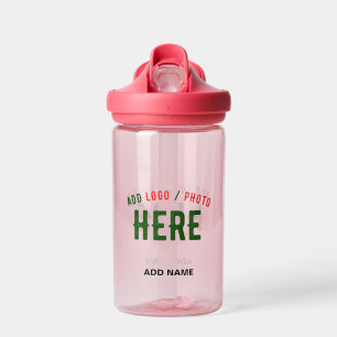 BOUTEILLE D'EAU STYLISH MODERNE PERSONNALISABLE ROSE VÉRIFIÉ MARQU