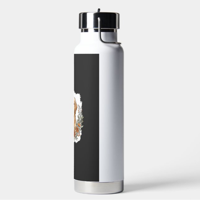 Bouteille D'eau Sublimation Retriever Doré Floral (Gym)