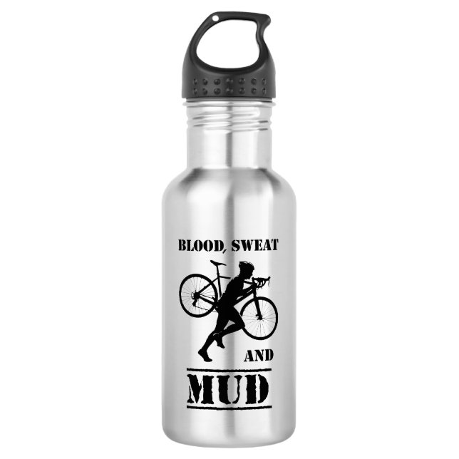 Bouteille D'eau Sueur De Sang Et Cyclocross De Boue (Devant)
