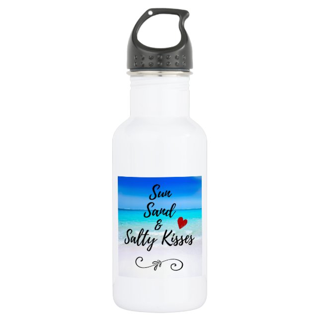 Bouteille D'eau Sun Sand and and Salty Kisses Tropical Beach (Devant)