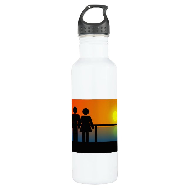 Bouteille D'eau Sunset romantique (Devant)