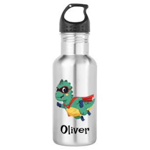 Bouteille D'eau Super Dino Héros – T-Rex volant mignon avec cape