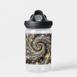 Bouteille D'eau Super Flasher Spirale Or & Argent