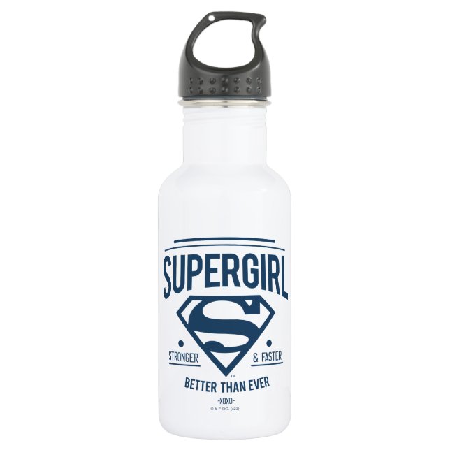 Bouteille D'eau Supergirl mieux que jamais Retro Graphic (Devant)