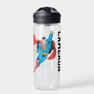 Bouteille D'eau Superman Poing droit levé Ajouter Votre Nom