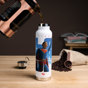 Bouteille D'eau Superman regarde Pose