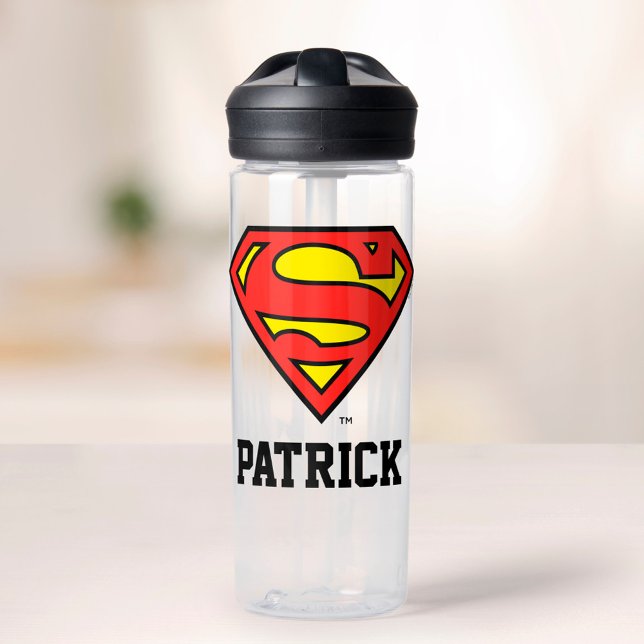 Bouteille D'eau Superman S-Shield | Logo Superman | Ajouter Votre  (Créateur téléchargé)