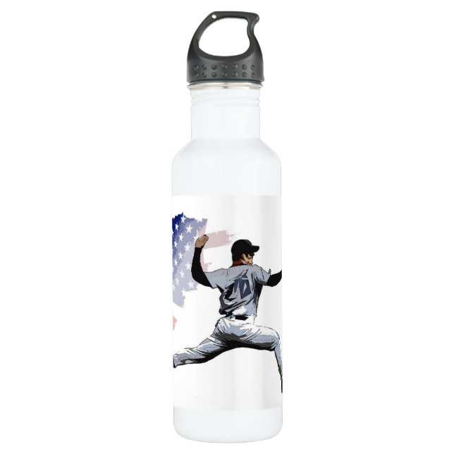 Bouteille D'eau Sur la butte - Set de table de baseball (Devant)