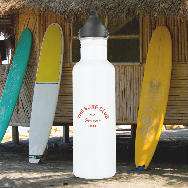 Bouteille D'eau Surf Club Red Custom Crest (Créateur téléchargé)