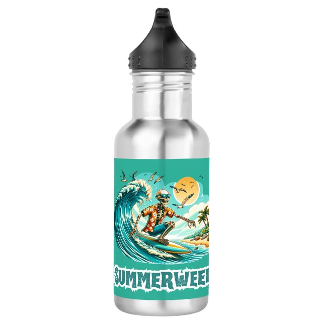 Bouteille D'eau Surf Skeleton Summerween Beach Vibes (Droite)