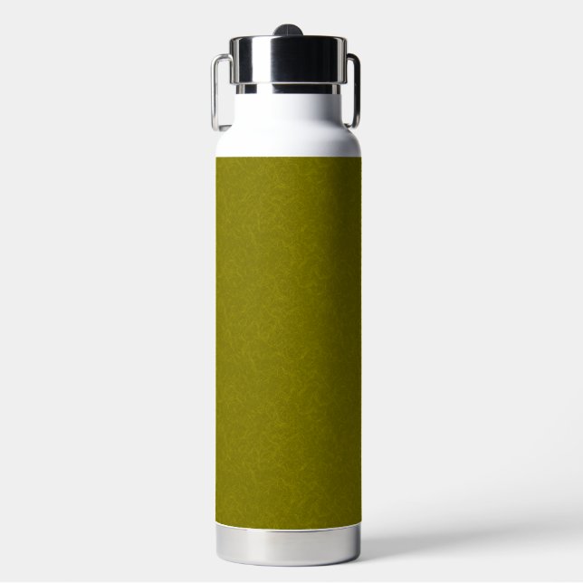 Bouteille D'eau Surface vert olive avec un motif subtil tourbillon (Salle de sport)