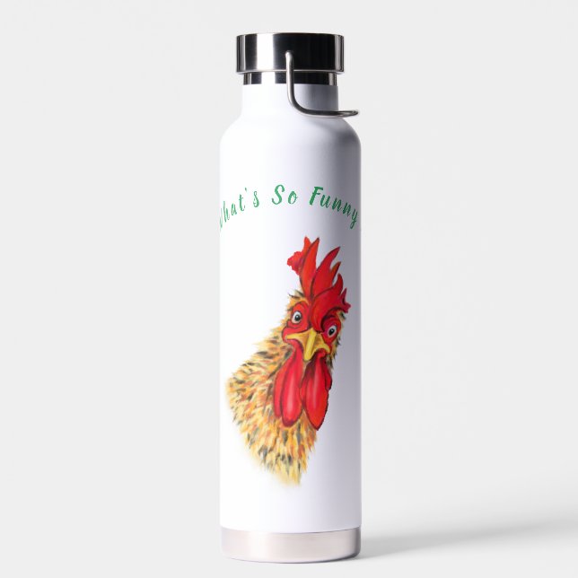 Bouteille D'eau Surpris Curieux Rooster Funny Water Bottle Cadeau (Gauche)