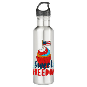 Bouteille D'eau Sweet Freedom Cupcake 4 juillet Art 4 juillet