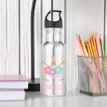 Bouteille D'eau Sweet unicorn<br><div class="desc">Sweet girly unicorn design personnalisé.</div>
