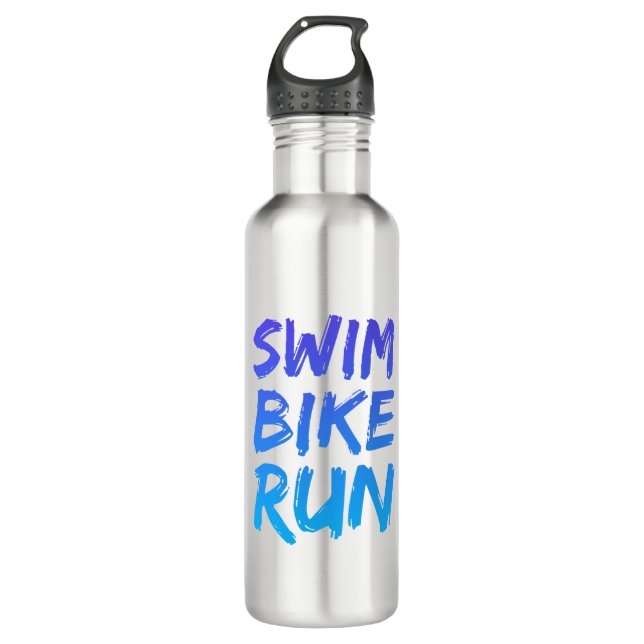 Bouteille D'eau Swim Bike Run superbe design (Devant)