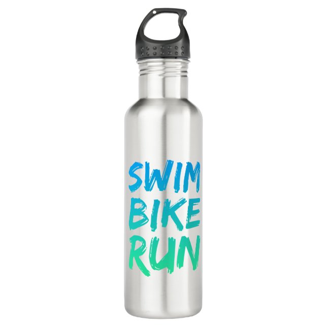 Bouteille D'eau Swim Bike Run superbe design (Devant)