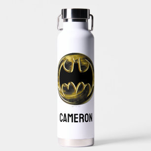 Bouteille D'eau Symbole Batman Logo Or Ajouter Votre Nom