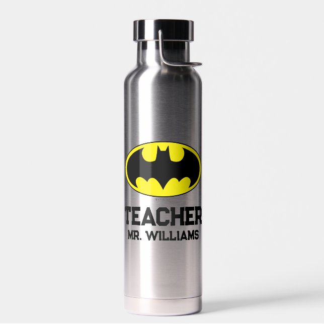 Bouteille D'eau Symbole Batman | Logo Ovale Bat (Gauche)