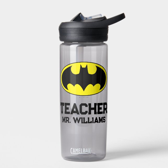 Bouteille D'eau Symbole Batman | Logo Ovale Bat (Gauche)
