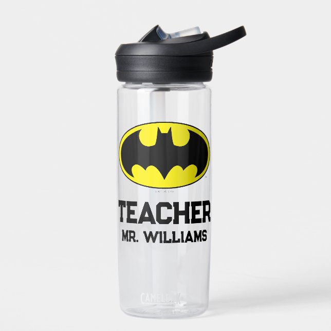 Bouteille D'eau Symbole Batman | Logo Ovale Bat (Gauche)