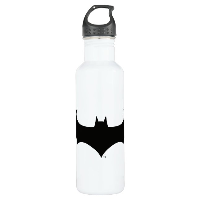 Bouteille D'eau Symbole Batman | Logo Simple Bat Silhouette (Devant)
