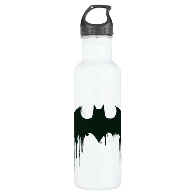 Bouteille D'eau Symbole Batman | Logo Spraypaint (Devant)