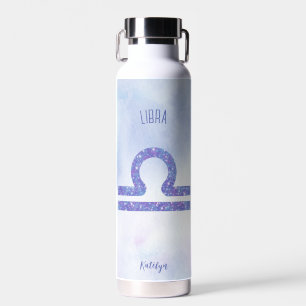 Bouteille D'eau Symbole d'astrologie de Libra Purple Personnalisé