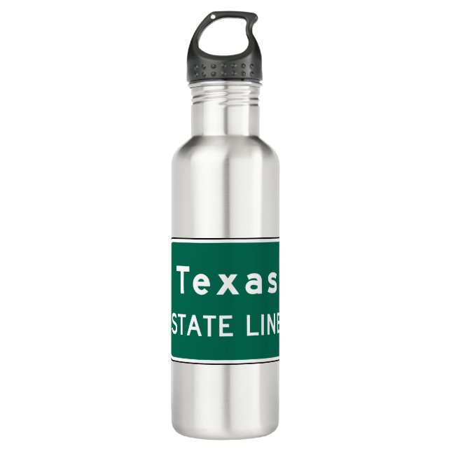 Bouteille D'eau SYMBOLE DE LA ROUTE DU Texas State Line (Devant)