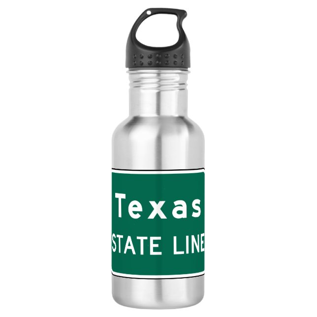 Bouteille D'eau SYMBOLE DE LA ROUTE DU Texas State Line (Devant)