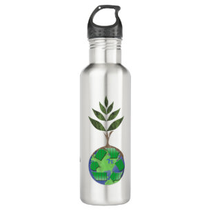 Bouteille D'eau Symbole de recyclage personnalisé de l'arbre de la