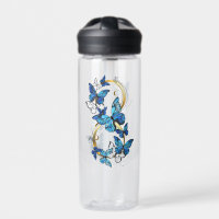 Symbole infini de papillons Morpho bleus