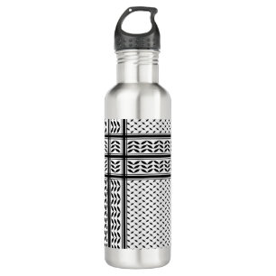 Bouteille D'eau Symbole Keffiyeh de la Palestine Motif de résistan