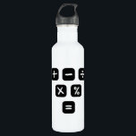 Bouteille D'eau Symbole mathématique<br><div class="desc">Cool and funny Math design featuring some basic maths symboles et signatures mathématiques. A perfect match for kids,  students and teachers as well as for parents.</div>