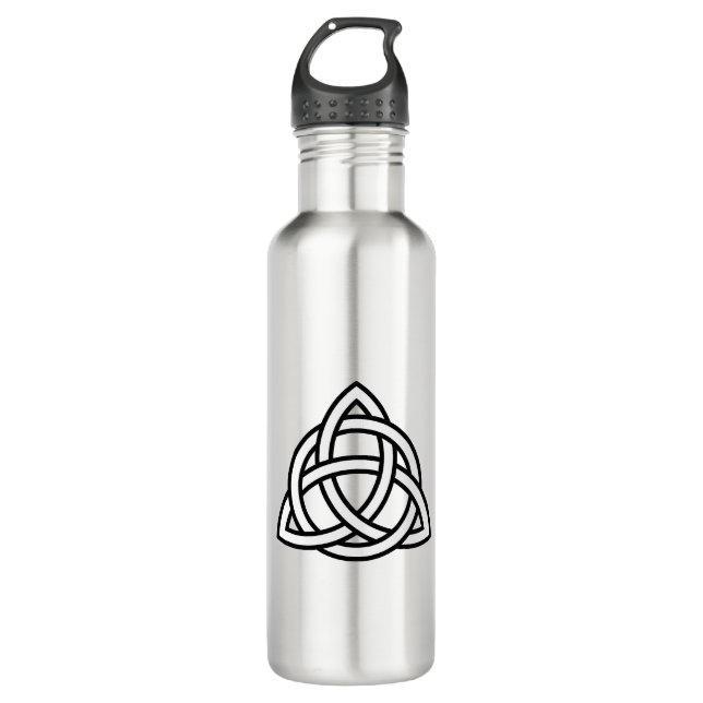 Bouteille D'eau Symbole triquetra de noeud de trinité celtique (Devant)