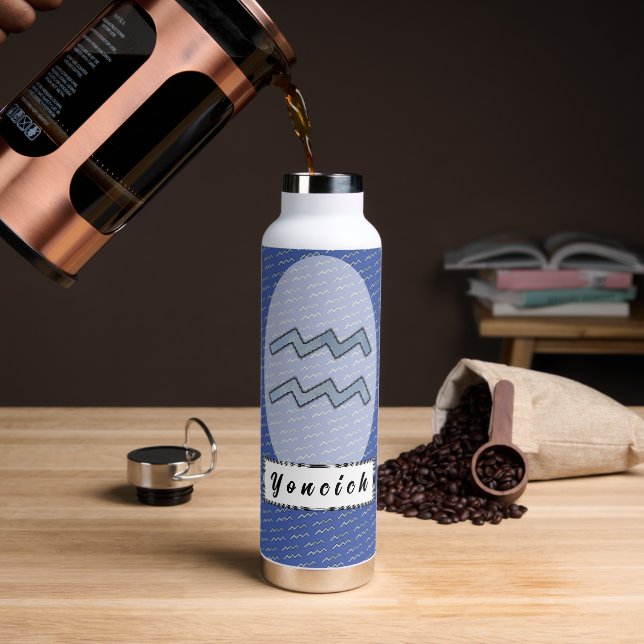 Bouteille D'eau Symbole Zodiaque Aquarius Élément par K Yoncich (Gym)