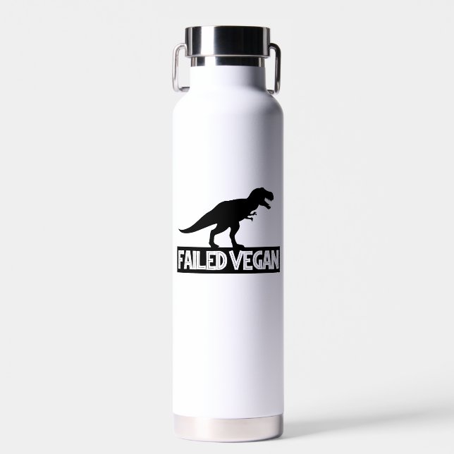 Bouteille D'eau T-Rex Vegan ayant échoué (Avant)