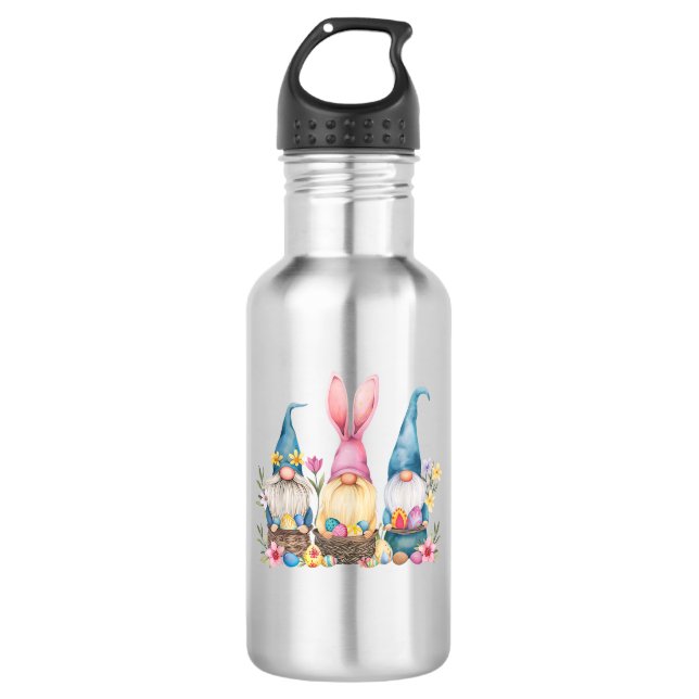 Bouteille D'eau T-shirt de Pâques à trois Gnome Gnome d'Easter Egg (Devant)