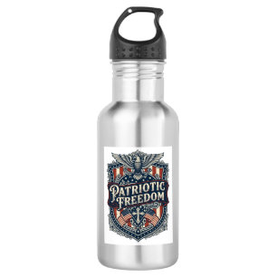 Bouteille D'eau T-shirt graphique vectoriel Foi Famille Liberté Pa