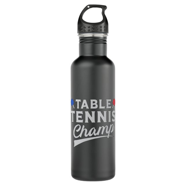 Bouteille D'eau Table Tennis Ping Pong Player Paddle Drôle Cadeau (Devant)